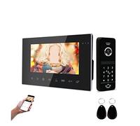JOJIDE Video Doorbell, di videocitofono wireless for casa Villa Appartamento con videocitofono di controllo accessi con password Residencial(Black Black)