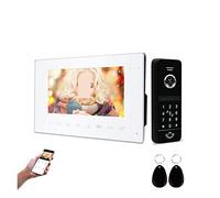 JOJIDE Video Doorbell, di videocitofono wireless for casa Villa Appartamento con videocitofono di controllo accessi con password Residencial(White Black)