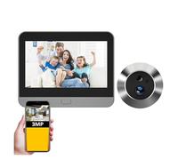 JOJIDE Video Doorbell, Mini spioncino digitale con ampio angolo di visione da 140°, telecamera for porta con rilevamento IR PIR e WiFi