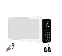 JOJIDE Video Doorbell, Tuya 1080P Videocitofono Casa Password Card Sblocco Appartamento Villa Video Chiamata Citofono Campanello Tuya 4 Fili(Noir)