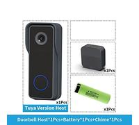 JOJIDE Video Doorbell, Tuya 2K Videocitofono IP65 Telecamera IP wireless esterna Sicurezza domestica intelligente Supporto videocitofono bidirezionale(Option 3)