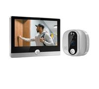 JOJIDE Video Doorbell, Videocamera spioncino WiFi intelligente 1080P/158° for campanello domestico con schermo LCD da 4,3" e movimento PIR 24 ore su 24