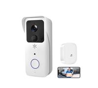 JOJIDE Video Doorbell, Videocitofono 5G 2.4G WiFi 1080P Smart Outdoor Wireless Interfono Telecamera Wireless Impermeabile(White kit)