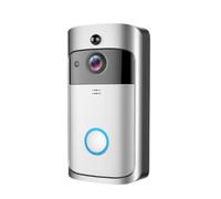 JOJIDE Video Doorbell, Videocitofono di sicurezza con telecamera WIFI wireless for casa intelligente HD 720P, campanello con visione notturna a infrarossi(Silver)