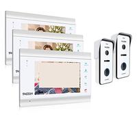 JOJIDE Video Doorbell, Videocitofono HD1080P da 7 pollici con di videocitofono con sblocco del supporto della telecamera for campanello cablato ad alta definizione(3M2D)