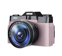 JOJIDE Vlog Camera, 16X 48MP Digital Camera Face Detect Videocamera Selfile 4K for la fotografia Videocamera Vlog grandangolare Messa a fuoco automatica Webcam(32G TF CARD,With Lens-03)