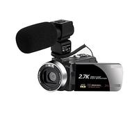 JOJIDE Vlog Camera, 2.7K Videocamera Livestream Videocamera digitale for uso domestico Zoom 16X 30MP Vlog Webcam 3.0 Ruota Touch Screen(With Microphone)