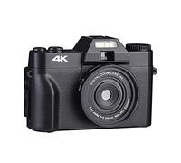 JOJIDE Vlog Camera, Fotocamera digitale da 48 MP for fotografia 3quot;Capovolgi e ruota lo schermo Videocamera selfie 4K Zoom digitale 16X Videocamere in streaming(16G TF Card,Only camera)