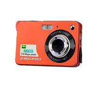 JOJIDE Vlog Camera, Fotocamera digitale Schermo TFT da 2,7 pollici 5.0 MP Anti-vibrazione Zoom digitale 8X Videocamera Pixel 1800w Fotocamera for selfie(With 32GB SD Card,Rot)
