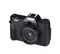 JOJIDE Vlog Camera, Macro Lens 48MP Vintage Selfile Camera Flip Screen Videocamera grandangolare 4K Retro Vlog Fotografia Videoregistratore digitale(64G SD Card,No Lens)