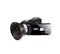 JOJIDE Vlog Camera, Videocamera digitale professionale for visione notturna 4K Videocamera for registratore Vlog fotografico 18X 48MP in streaming live(128G SD Card,With Lens)