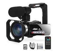 JOJIDE Vlog Camera, Videocamera digitale Videocamera professionale 4K Fill Light Vlogging Kit for lo streaming con Zoom 16X Fotografia(64G SD Card,Z11 kit)