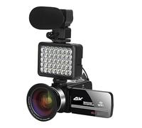 JOJIDE Vlog Camera, Videocamera professionale 4K Videocamera digitale for lo streaming Vlog Recorder 18X Time-Lapse Webcam Stabilizzatore(128G SD Card,NA-U800-LT)