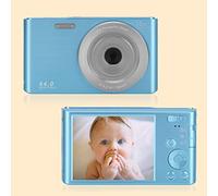 JOJIDE Vlog Camera, Videocamere digitali vintage da 44 MP Registrazione time-lapse Videocamera fotografica 4K Videoregistratore compatto Vlog for regalo for bambini(16G SD Card,Blauw)
