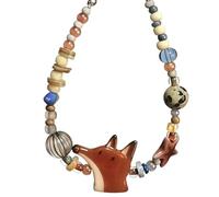 jojnsha Bracciale in resina con volpi da indossare tutti i giorni, gioiello per persone alla moda che amano accessori distintivi, 13*15*2CM, Resina