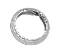 jojnsha Bracciale rigido con tagliatelle larghe impreziosito da perle Chiusura a molla con vestibilità regolabile Gioielli in acciaio inossidabile Bracciale apribile a strisce larghe