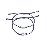 jojnsha Braccialetti 2x/set Braccialetti Fatti A Mano Per Sun Moon Bracciale Intrecciato Intrecciato Gioielli Regalo La Decorazione Coppie Uomini T