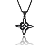 jojnsha Buona Fortuna Protezioni Collana Stregoneria A Ciondolo Irlandese Celtic-Knot Clavicle Chain Witchs Gioielli Unici Per Moglie Uomini Donne