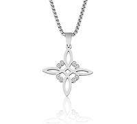 jojnsha Buona Fortuna Protezioni Collana Stregoneria A Ciondolo Irlandese Celtic-Knot Clavicle Chain Witchs Gioielli Unici Per Moglie Uomini Donne