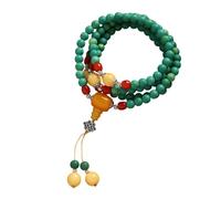 jojnsha Collana fatta a mano con perle preghiera pietre preziose turchesi con perline da 8 mm Bracciale in pietra unisex Regalo spirituale culturale Gioielli spirituali fatti a mano