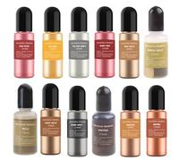 jojnsha Inchiostri metallici a base di alcol concentrati a 12 colori per vernice acrilica in resina epossidica