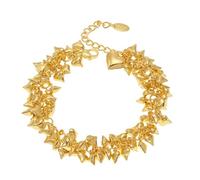 jojnsha Moderno ed elegante cuore in acciaio inox per le donne gioielli versatili per tutti i giorni con personalità unica fascino unico amore fascino accessorio da polso, Misura unica, come descritto