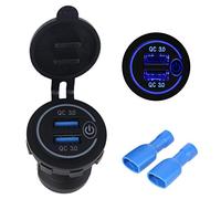 jojnsha Presa USB Caricabatteria da Auto 12V/24V QC3.0 USB Caricatore Veloce Presa di Alimentazione Per Marine Barca Moto Camion Supporto Telefono Per Gli Uomini In Esecuzione