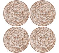 jojnsha Set 4 Robusti Sottobicchieri per Bevande in PVC Superfici Facili da Pulire Accenti Unici in Lamina Ideali per Casa Ufficio Feste Feste Tavoli da Pranzo Decorazioni Sottobicchieri