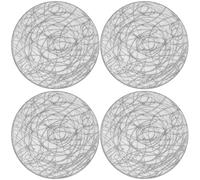 jojnsha Set 4 Robusti Sottobicchieri per Bevande in PVC Superfici Facili da Pulire Accenti Unici in Lamina Ideali per Casa Ufficio Feste Feste Tavoli da Pranzo Decorazioni Sottobicchieri