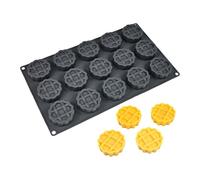 jojnsha Stampi in silicone per rotondi con 15 cavità, per cuocere torte perfette e dolcetti deliziosi con vassoio in silicone per le vacanze a rilascio facile