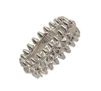 jojnsha Struttura geometrica rotonda elegante dell'acciaio inossidabile di nozze degli accessori del partito per l'adulto alla moda degli abiti casuali, Misura unica, come descritto, come descritto