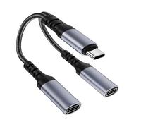 jojnsha USB C Maschio A Doppio USB C Female Slitter Cavo Adattatore Per Cuffie Tipo E Convertitore Dongle