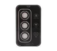 jojnsha Vetro per obiettivo della fotocamera per SAMS23/S23+, in vetro temperato, ultra sottile, antigraffio, con bordo in alluminio