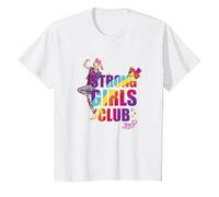 JoJo Siwa Strong Girls Club Rainbow Flex Maglietta, Bambini, Bianco, 3 Anni