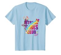 JoJo Siwa Strong Girls Club Rainbow Flex Maglietta, Bambini, Celeste, 10 Anni