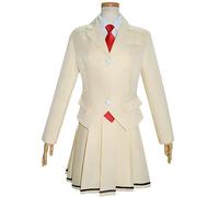 JOJO STYLE Costume Cosplay Anime Kuroki Tomoko Costume Adulto Carnevale Costume Cosplay Impostato Il Set di 4 Pezzi Include Giacca + Camicia + Gonna + Cravatta,Beige,S