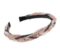 jojobasec Cerchietto per capelli in pizzo con paillettes per donna coreano strass fascia antiscivolo dolce fascia per capelli abbigliamento casual copricapo in rete
