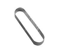 jojobasec Stampo lungo ovale e rettangolare in acciaio inox per torte, pane, biscotti, cioccolato, crostate