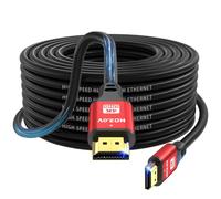 jojobnj 4K HDMI Cable 20m, High Speed HDMI 2.0 Cord 4K@60Hz 18Gbps, Ultra HD,Ethernet Audio Return,Video 4K,1080p,3D,Arco, HDR Compatibile con Xbox,PS5/PS4,HDTV, Laptop ect(Red)