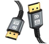 Jojobnj Cavo DisplayPort 2.1 16K, 5 m [16K@60Hz, 8K@120Hz, 4K@240Hz, 40Gbps], DP a DP Placcato in Oro Ad Alta Velocità per Monitor da Gioco, HDR/HDCP/FreeSync/G-Sync