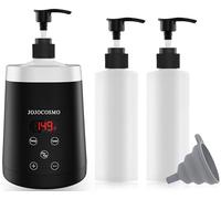 JOJOCOSMO Scaldasalviette per olio da massaggio, scaldasalviette olio essenziale con due dispenser bottiglie di oli, da 86℉ a 149℉ scaldasalviette per salone di bellezza, casa, spa, nero