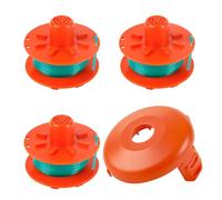 JOJOCY Gardena 5367-20 - Bobina di ricambio per decespugliatore con coperchio, 05329-20, 4,2 m, 2 mm, per tagliabordi Gardena Turbo SmallCut 2402 2404 (3 bobine + 1 coperchio)