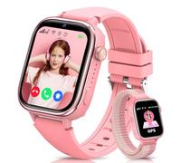 JoJoego Smartwatch Bambini con Chiamate e GPS, 4G Orologio Smartwatch Bambini con Videochiamate, SOS, modalità Scuola, Chat, Sveglia, SIM, Contapassi IP68, Regalo Ragazze/Ragazzi, 4-14 Anni Rosa