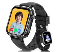 JoJoego Smartwatch Bambini con Chiamate e GPS, 4G Orologio Smartwatch Bambini con Videochiamate, SOS, modalità Scuola, Chat, Sveglia, SIM, Contapassi IP68, Regalo Ragazze/Ragazzi, 4-14 Anni Nero