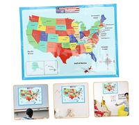 jojofuny 1 Foglio Mappa Della Mappa Degli Stati Uniti Manifesti Prescolari Educativi Mappa Del Mondo in Classe Poster Di Geografia Per Mappa Educativa Preschool Carta Sintetica
