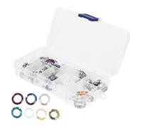 jojofuny 1 Scatola Box con Grandi per Manicure e Accessori Fai da Te Pendenti Rotondi Angel Ring per Gioielli Personalizzati e Decorazioni Moda