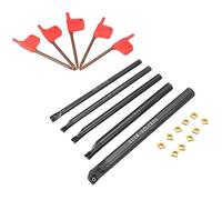 jojofuny 1 Set Da 5 Pezzi ccmt0602 inserti tornio rifinitura inserti in metallo duro utensili per tornitura in metallo duro Barra noiosa strumento di tornitura lama