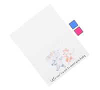 jojofuny 1 Set Decorazioni per Poster con Albero delle Impronte per Feste Shower Compleanni Memorabile per Ospiti Include Inchiostri Rosa Adesivi per Messaggi