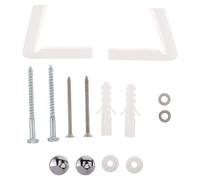 jojofuny 1 set di accessori per l'installazione del WC, raccordi di fissaggio a forma di L, bulloni in acciaio inossidabile, viti, kit di sostituzione dell'hardware del sedile del WC per il