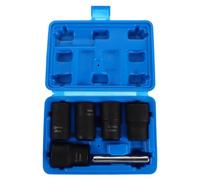 jojofuny 1 set di estrattori per bulloni - Bussola per la rimozione dei dadi delle ruote, estrattore per dadi per impieghi gravosi per bulloni delle ruote rotti, rimozione di perni svitati, strumenti